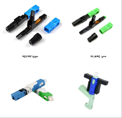 Single Mode SC APC Fiber Optic Fast Connectors 0.9mm 2mm 3mm