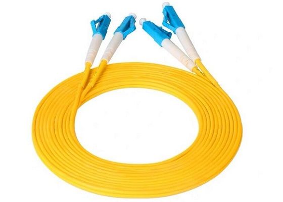 Orange FTTH LC To LC Fiber Jumper Cable Duplex 0.9mm 2mm 3mm