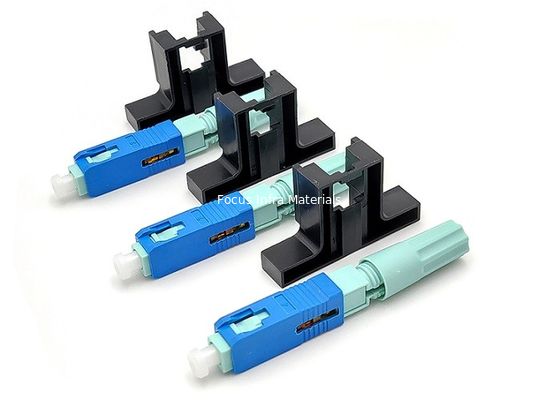 SC UPC 58MM FTTH Fiber Optic Fast Connectors Single Mode 30N