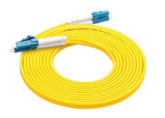 Orange FTTH LC To LC Fiber Jumper Cable Duplex 0.9mm 2mm 3mm