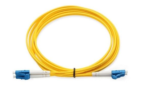 Orange FTTH LC To LC Fiber Jumper Cable Duplex 0.9mm 2mm 3mm